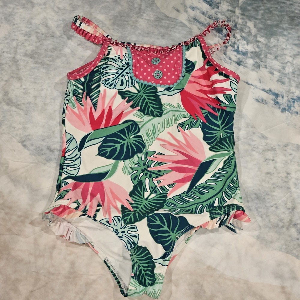 Matilda Jane Enchanted‎ Garden Under The Palms Girls Swimsuit Size 8